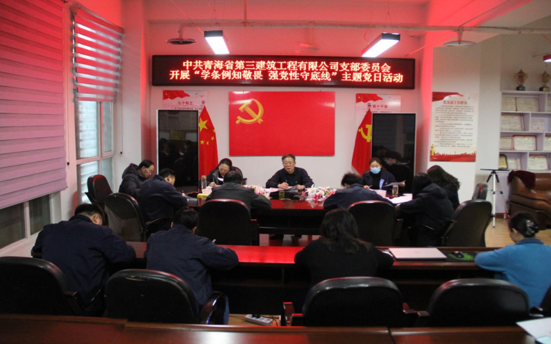 中共青海省第三建筑工程有限公司支部委員會 開展&ldquo;學(xué)條例知敬畏 強(qiáng)黨性守底線&rdquo; 主題黨日活動(dòng)